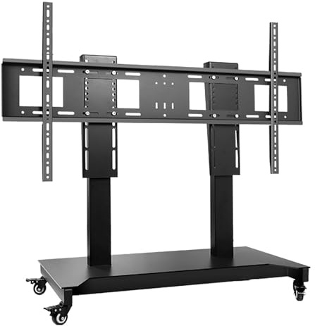 Motorized TV Mount, Height Adjustable TV Stand and Wall Mount, Mobile TVs Stand Cart On Wheels, Motorized TVs Lift, Fits 52-100 Inch Profile TVs(Black)