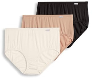 Jockey Women's Underwear Supersoft Brief - 3 Pack, Black/Light/Ivory, 7