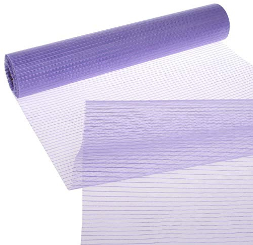 Deko AS GmbH Streifenorganza Tischband - Lavendel - 28 cm x 15 m - 70 280 006