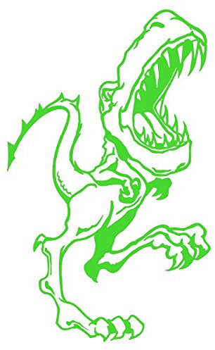 Wandtattoo Logo Dinosaurier selbstklebend – mehrere Farben erhältlich grün apfel 12 x 20