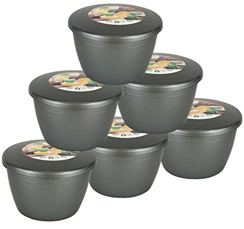 Just Pudding Basins Silver 1/2 Pint 280ml Silver Coloured Multipack Basin for Steam Puddings (6 Pack)