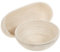 SIDCO Gärkorb Gärkörbchen 2 x Gärkörbe Brotform oval + rund Peddigrohrkorb 0,5 Kilo