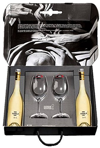 Estuche con 2 botellas Habla de ti y 2 copas Riedel