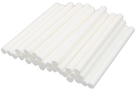 sourcing map 30pz 100mmx7mm bianco latte colla a caldo adesivo per pistola termica