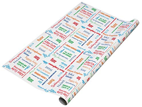 Herz & Heim® Persönliches Geburtstag Geschenkpapier mit Ihrem Wunschnamen bedruckt Alles Gute