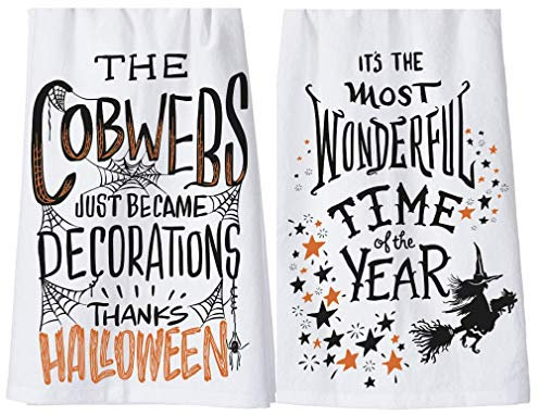 Primitives by Kathy - Juego de 2 toallas de cocina para Halloween