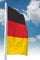 Deitert Deutschland-Fahne – 150x400cm, Deutschland Flagge im Hochformat, Hissfahne aus reißfestem Polyester