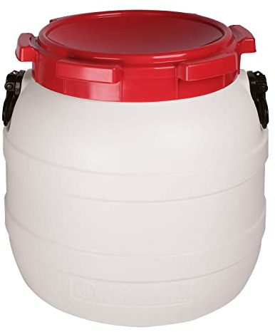 KOPP VERLAG Weithalsfass | 42 Liter | ideal für die Krisenvorsorge | Plastikbehälter | für Lagerung | Universalfass | Wasserfass | mit Deckel | Tierfutterbehälter | Camping