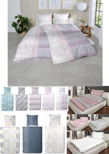 MB Warenhandel24 Bettwäsche warme Winter Biber Feinbiber Flanell Baumwolle 135x200 + 80x80 cm 2 TLG teilig (17232012-084)