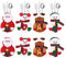 KATELUO 8 Piezas Bolsa de Vajilla Navideña (Papá Noel + Reno + Muñeco de Nieve), Bolsita para Cubiertos de Navidad, Porta Cubiertos Navideños, para Decorar Fiestas de Navidad y Mesas de Comedor