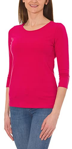 Alkato Damen Shirt 3/4 Arm mit Rundhals, Farbe: Amarant, Größe: 3XL