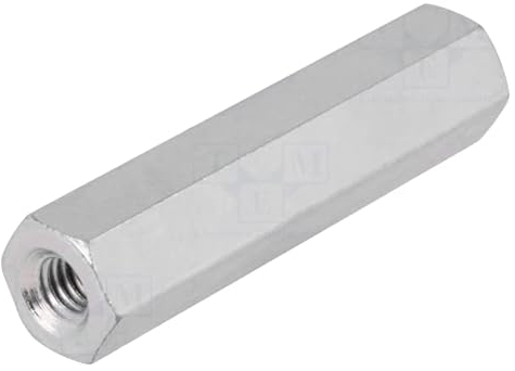 Distanzmuffe mit Gewinde; 55mm; Innengew: M6; sechskant; Stahl 129X55 Distanzelemente aus Metall