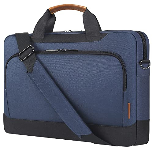 DOMISO 17-17.3 Zoll Laptop Schutzhülle Geschäfts Aktentasche Laptop Umhängetasche Kompatibel mit 17 Laptops/17.3 HP Pavilion 17/MSI GS73VR Stealth Pro/Dell Inspiron 17/Acer/ASUS,Blau