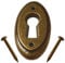 cyclingcolors Roseta placa de llave cubierta bocallave cerradura antigua mueble diseño vintage acabado bronce 20 x 37 mm