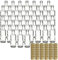 gouveo Lot de 48 bouteilles en verre 40 ml Dorica avec bouchon à vis doré - mini bouteille 0,04 l à remplir - bouteilles en verre pour liqueur, huile ou pour travaux manuels (DFT040G)