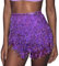 Ushiny Gonna con Frange e Paillettes per Danza del Ventre, con Nappe, con Paillettes per Rave Gonna con Frange, per Donne e Ragazze