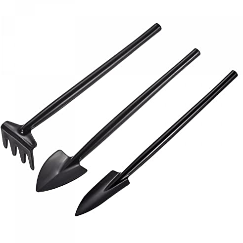 sourcing map Gartengeräte Box mit Schutzfolie für Spaten Rechen Pflege Blumentopf Kit Schwarz