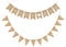 Juland Candy Bar Girlande und Weiße Herzen Deko Banner Naschbar Girlande Leinen Wimpelkette Vintage Foto Booth Props Schwalbenschwanz Flagge Wimpelkette Leinen Jute Stoff Wimpel Banner 2 Packs