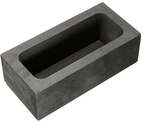 ULTECHNOVO Gussform Für Metall Gussform Barren Graphitbarren Schmelzgussform für Silber Buntmetall Und Andere Metalle (Schwarz 650G Außenmaß 100X50x25mm) Gussform Für Kupfer Gussform Barren