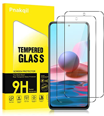 Pnakqil Protector Pantalla para Xiaomi Redmi Note 10 4G/10S 4G,9H Dureza [2 Piezas],Ultra HD y Transparent,Antiarañazos,Antihuellas,Sin Burbujas,Cristal Templado para Xiaomi Redmi Note 10 4G 6.43