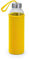 Glasflasche 0,5l mit Neoprenhülle | Trinkflasche aus Glas in 500ml mit Schutzhülle und Edelstahldeckel | Wasserflasche für Sport, Büro, Schule & Outdoor | 8 Farben | mit Wunschdruck, Farbe: Gelb
