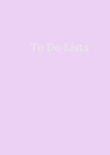 To Do Lists: A4 planner notebook