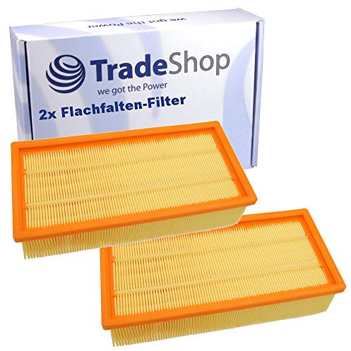 Trade-Shop 2x Flachfaltenfilter Filter kompatibel mit Nass-/Trockensauger Hilti VC 60-U