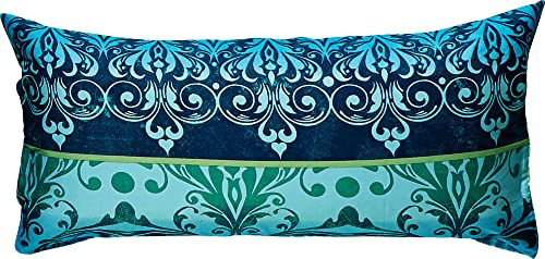 Erwin Müller Kissenbezug Flanell Wendekissenbezug blau Größe 40x80 cm - für die kühle Jahreszeit, mollig warm, temperaturregulierend, mit Reißverschluss