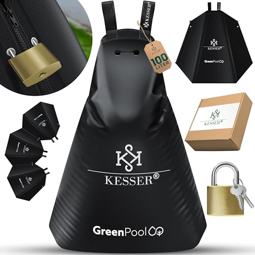 KESSER® Baum-Bewässerungssack 4er Set 100L Wassersack, Baumbewässerungsbeutel, PVC-Tasche langlebig & UV-beständig, Baumbeutel Garten Bewässerungssystem & gezielte Bewässerung von Bäumen, mit Schloss