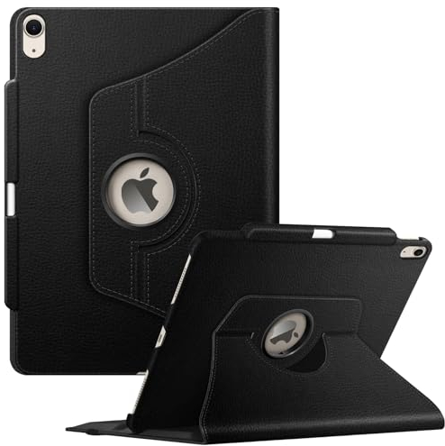 Fintie Funda Giratoria 360° para iPad Air de 13 Pulgadas (M3) 2025 / (M2) 2024 - Funda Protectora con Soporte para lápices, Apagado y Encendido automático, Negro