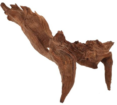 WOONEKY Reptile Tank Decor Rhododendron Root Fish Tank Landscape Natural Driftwood
