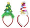 2 Stück LED Leuchten Haarreifen, Weihnachtsbaum Stirnband, Weihnachtsstirnband Leuchtend für Kinder Erwachsene Weihnachten Party Cosplay