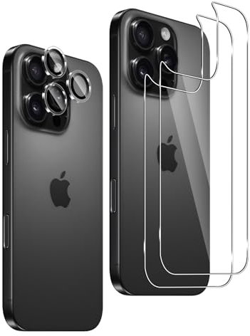 LiiLaa Rückseite Schutzfolie für iPhone 16 Pro Max für Panzerglas, [2+1 Stück] 9H Härte Gehärtete Glas Schutz Folie und Kameraschutz, HD Klar Anti-Kratzer Schutzglas