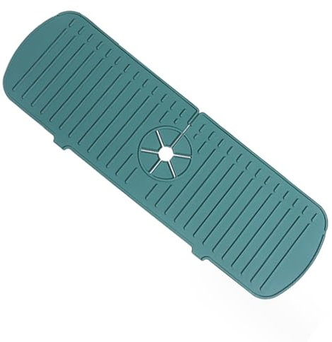 Faucet Sink Splash Guard Mat Silicone Kitchen Faucet Mat Handle Drip Catcher Tray for Kitchen Sink Keep Kitchen and Bathroom Sinks Dry