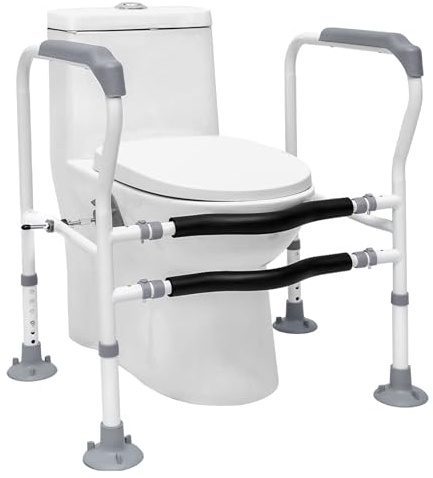 RMNKTHC Maniglia per WC senza montaggio, portata 200 kg, con sistema a ventosa, maniglia regolabile in altezza per anziani/bagno