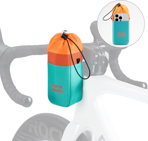 ROCKBROS Bike Bottle Holder Heat and Cold Insulation Water Bottle Bag 8cm Universal Water Bottle Carrier with Shoulder Strap Bicycle Drinks Holder for Cycling, Kids, Adults, Road Bikes, MTB