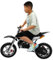 Kinder Mini Elektro Crossbike 49cc 2-Takt Motor Dirt Bike Dirtbike für Kinder, Pocket Bike Motorrad Motocross Dirtbike (Schwarz)