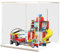 HCAEIOFJ Transparente Acryl-Vitrine für Lego City 60375, anwendbar für Feuerwehrstation und Feuerwehrauto, Displaybox, Geschenk (nur Vitrine) (weiße Unterseite 1)