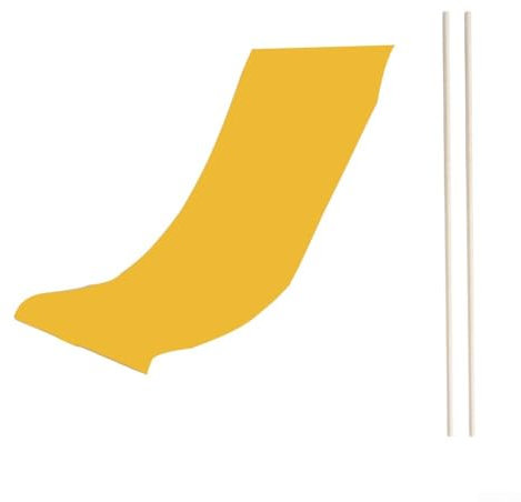 Besttoolifes Ersatz Strandkorb Abdeckung, 120 x 45 cm Polyester Liegestuhl Stoff für Patio Garten Liegestühle, Outdoor Camping Picknick Angelstühle (Gelb)