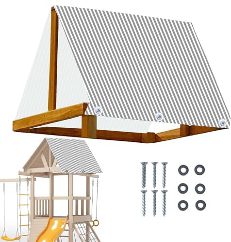 Auvent de rechange pour cabane de jeu | Accessoires de pergola, housse imperméable résistante au soleil, pièces d'équipement d'aire de jeux, voiles d'ombrage pour terrasse et jardin