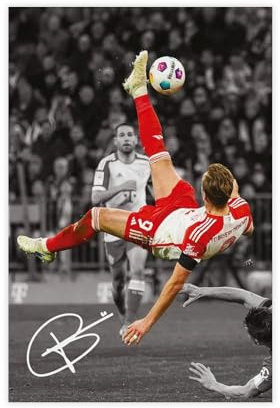 GJHTQLP Harry Kane 1 Leinwand-Poster, Schlafzimmer-Dekoration, 50 x 75 cm
