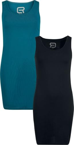 RED by EMP Damen schwarz/petrolfarbenes kurzes Kleid