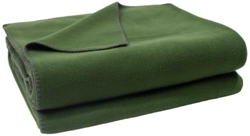 Zoeppritz Soft-Fleece Decke mit Cashmere Handfeel - 110 x 160 cm - Oeko-TEX 100 - Made in Italy - 661 Dark Jade