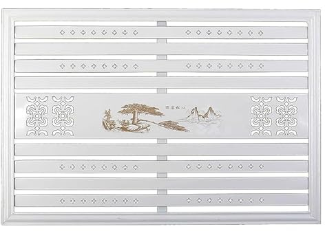 QSNYJPL Cache Radiateur Chinois Tablette de Radiateur avec Stores Respirants Cache Chauffage Décorative Étanche pour Salon Maison Installation par Pression(White,60x120cm/24x47in)