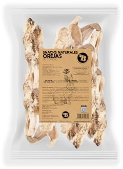 BIMORDISCOS Orejas de Conejo para Perros y Gatos | Snacks | Naturales, Sin Aditivos ni Conservantes | Premios | Ideal para Mascotas de Todos los Tamaños (40 Unidades)