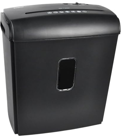 DESQ® Aktenvernichter | 9 Blatt | 4 x 35 mm | P-4 | 15 L | DSGVO konform, 355 x 186 x 322 mm (H x D x W)