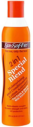 Sta Sof Fro 2 in 1 Special Blend Moisturising and Conditioning Lotion Activator, Curl activator for curly hair, Curl defining cream 250 ml