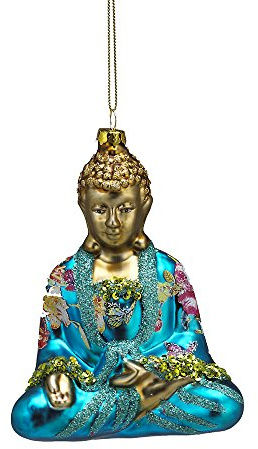 Kurt Adler 13,3 cm Glas Buddha Ornament