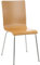 CLP Silla de Espera Pepe I Silla para Visitas con Asiento de Madera I Silla de Conferencia con Soporte Metálico Estable, Color:Natura