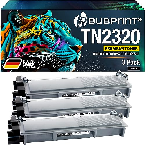 Bubprint 3 Toner kompatibel als Ersatz für Brother TN-2320 XXL TN-2310 für DCP-L2500D DCP-L2520DW HL-L2300D HL-L2340DW HL-L2360DN HL-L2365DW MFC-L2700DN MFC-L2700DW Schwarz